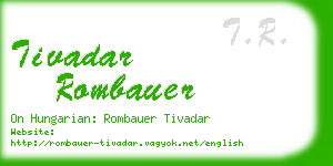 tivadar rombauer business card